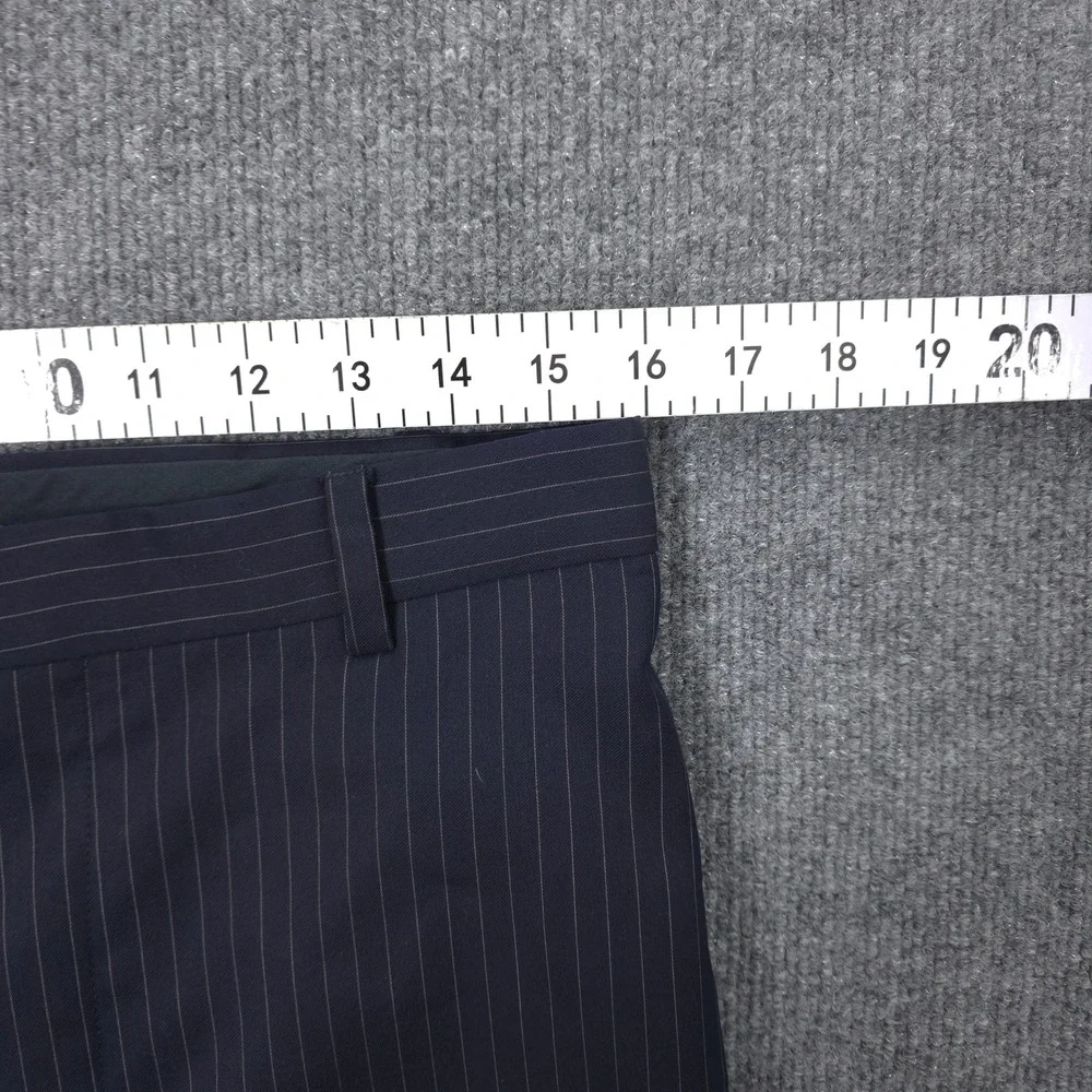 Loro Piana Suit Mens 40S W34 Navy Blue Pinstripe Wool Two Piece Bemberg Lining